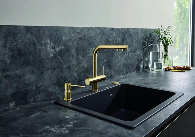 Bateria Kuchenna Systemowa Blanco Fontas-S Ii Filter Satin dark steel - aranżacja